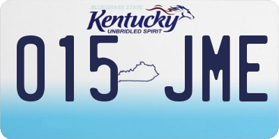 KY license plate 015JME