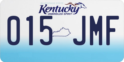 KY license plate 015JMF