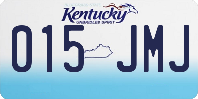 KY license plate 015JMJ