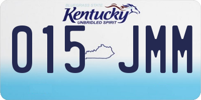 KY license plate 015JMM