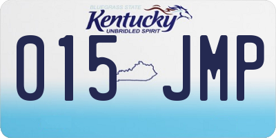 KY license plate 015JMP