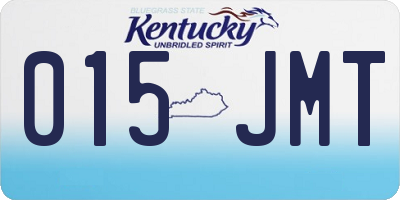 KY license plate 015JMT