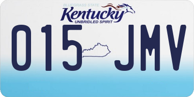 KY license plate 015JMV