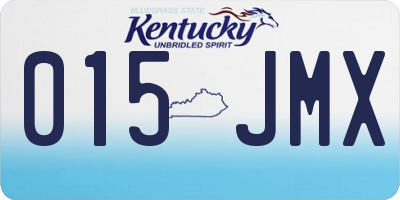 KY license plate 015JMX