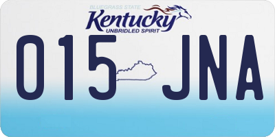 KY license plate 015JNA