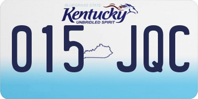 KY license plate 015JQC