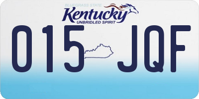 KY license plate 015JQF