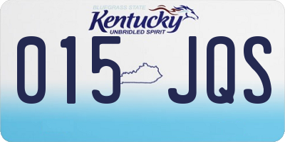 KY license plate 015JQS