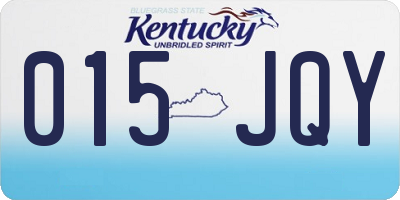 KY license plate 015JQY