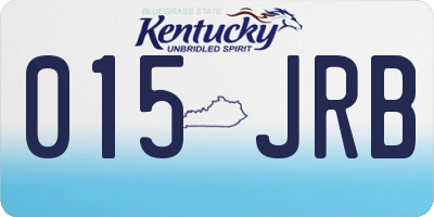 KY license plate 015JRB