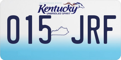 KY license plate 015JRF
