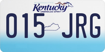 KY license plate 015JRG