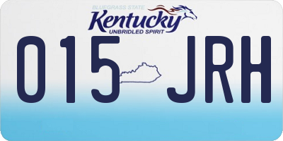 KY license plate 015JRH