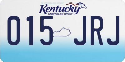 KY license plate 015JRJ