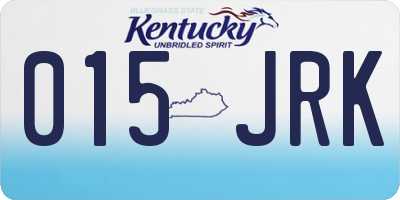 KY license plate 015JRK