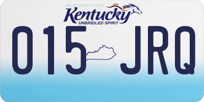 KY license plate 015JRQ