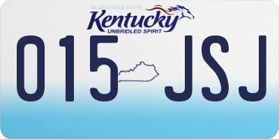 KY license plate 015JSJ