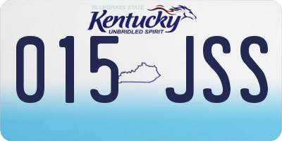 KY license plate 015JSS