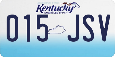 KY license plate 015JSV