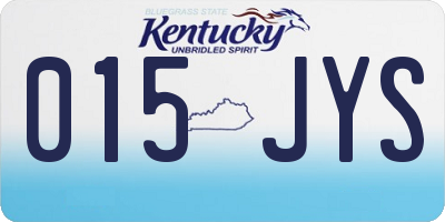 KY license plate 015JYS