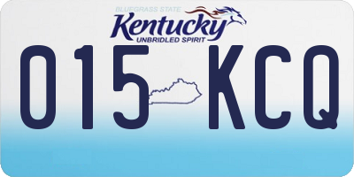 KY license plate 015KCQ