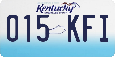 KY license plate 015KFI