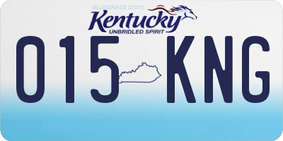 KY license plate 015KNG