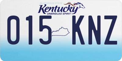 KY license plate 015KNZ