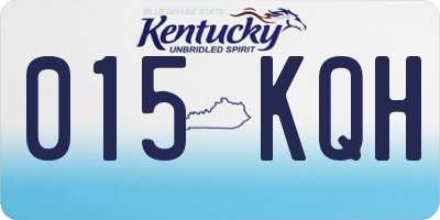 KY license plate 015KQH