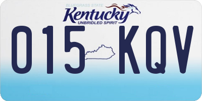 KY license plate 015KQV