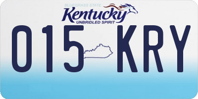 KY license plate 015KRY