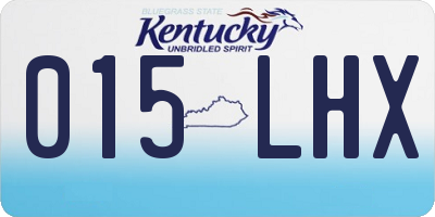 KY license plate 015LHX