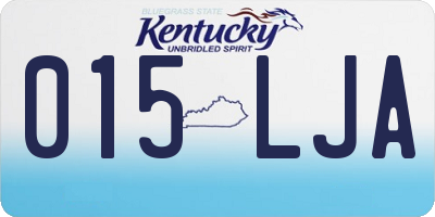 KY license plate 015LJA