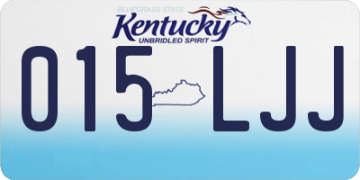 KY license plate 015LJJ