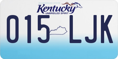 KY license plate 015LJK