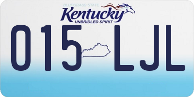 KY license plate 015LJL