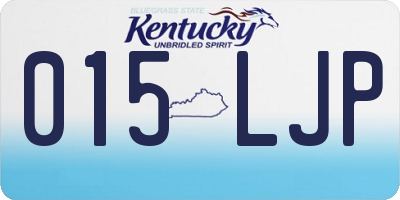 KY license plate 015LJP