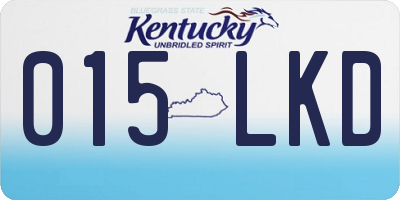 KY license plate 015LKD
