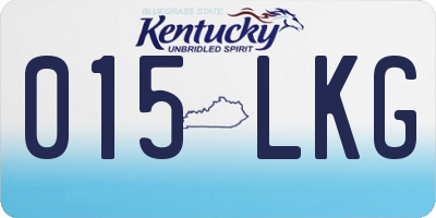 KY license plate 015LKG