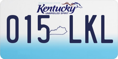 KY license plate 015LKL