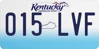 KY license plate 015LVF