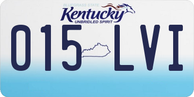 KY license plate 015LVI