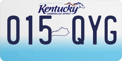 KY license plate 015QYG