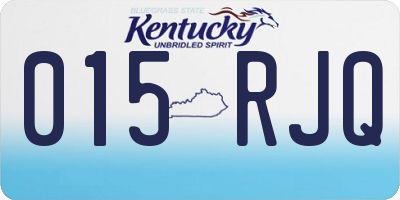 KY license plate 015RJQ