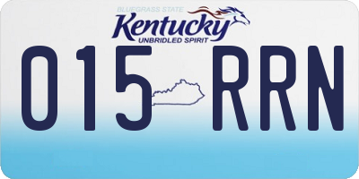KY license plate 015RRN