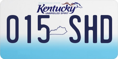 KY license plate 015SHD