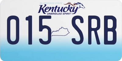 KY license plate 015SRB