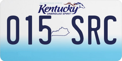 KY license plate 015SRC