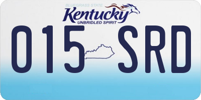 KY license plate 015SRD