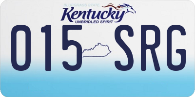 KY license plate 015SRG